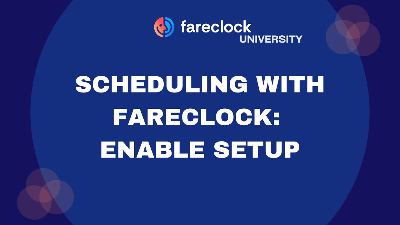 Enable Setup Schedule
