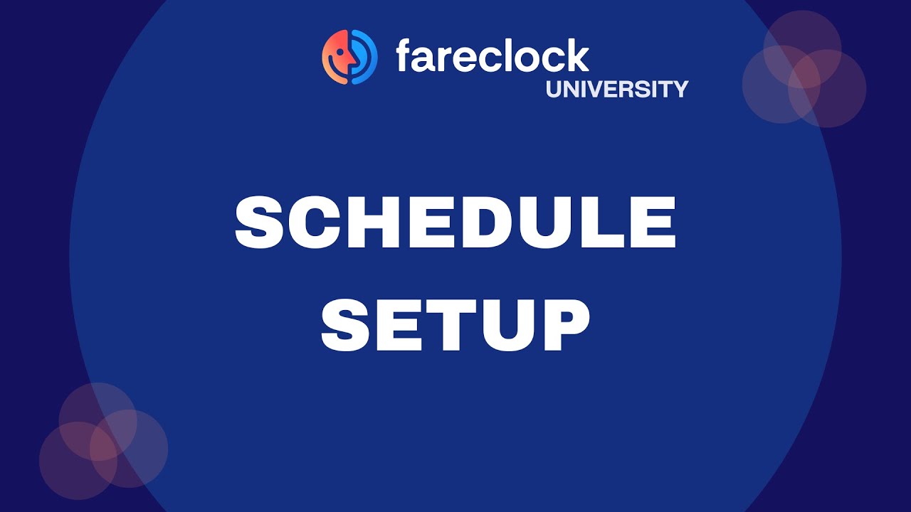 Sched Setup