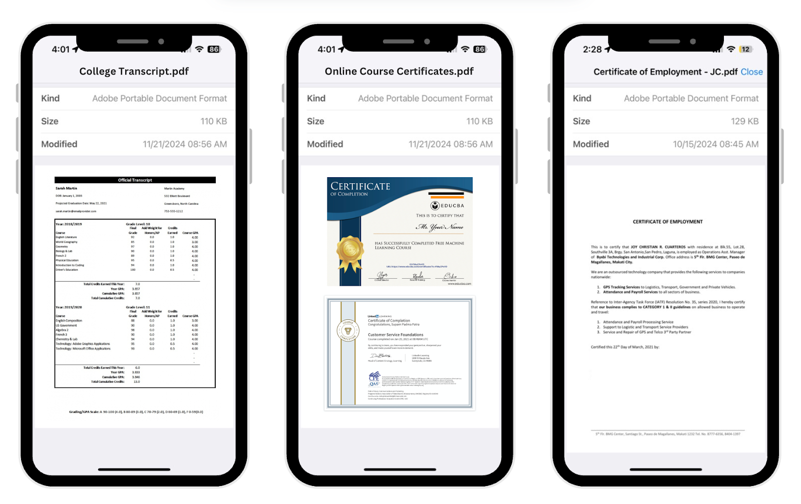 job site docs