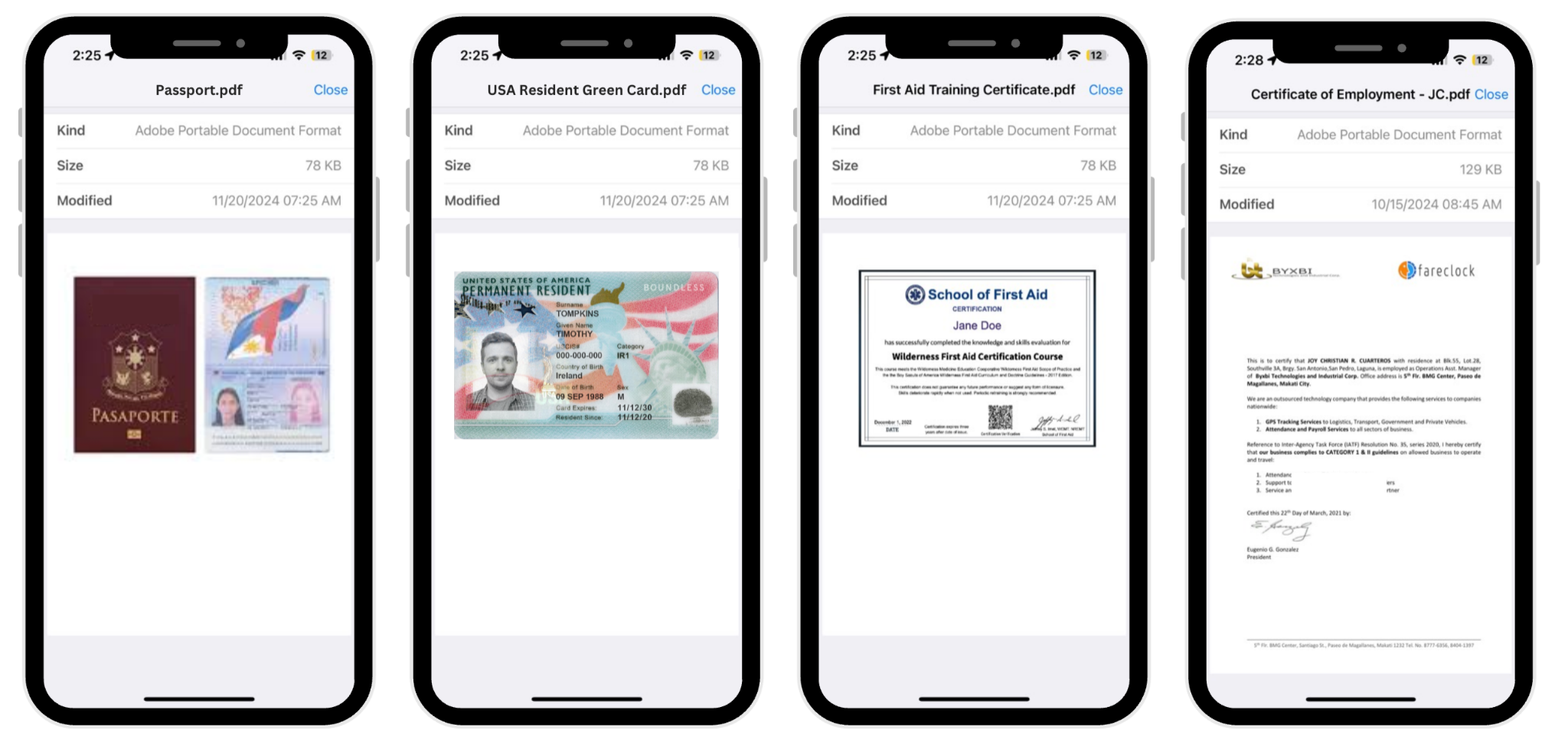 Credentials