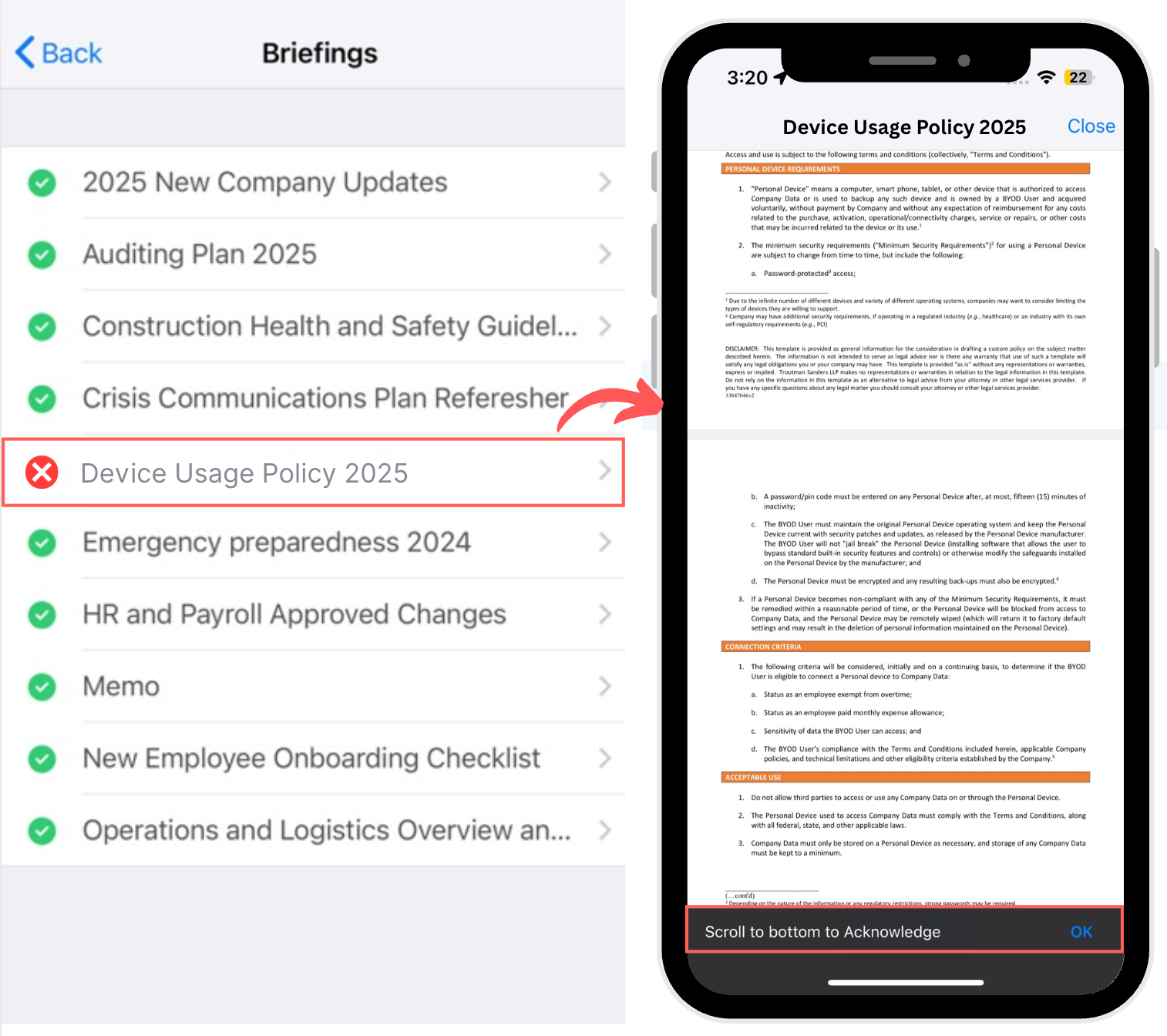 Briefings on Fareclock App