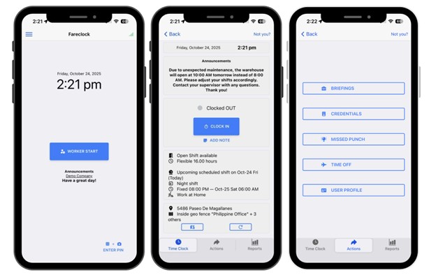 Fareclock Mobile App