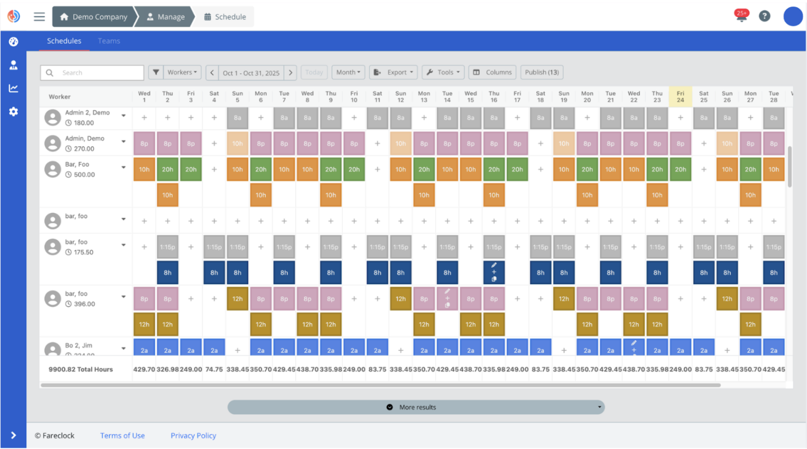Feature Preview Manage Schedule on Organization Console