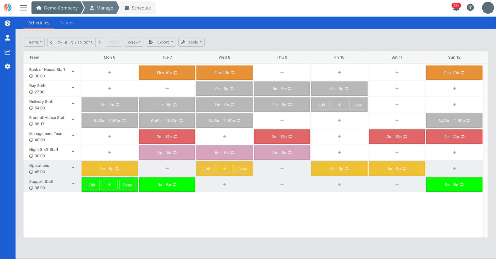 Manage Schedule on the Fareclock Organization Console Manage Schedule on the Fareclock Organization Console