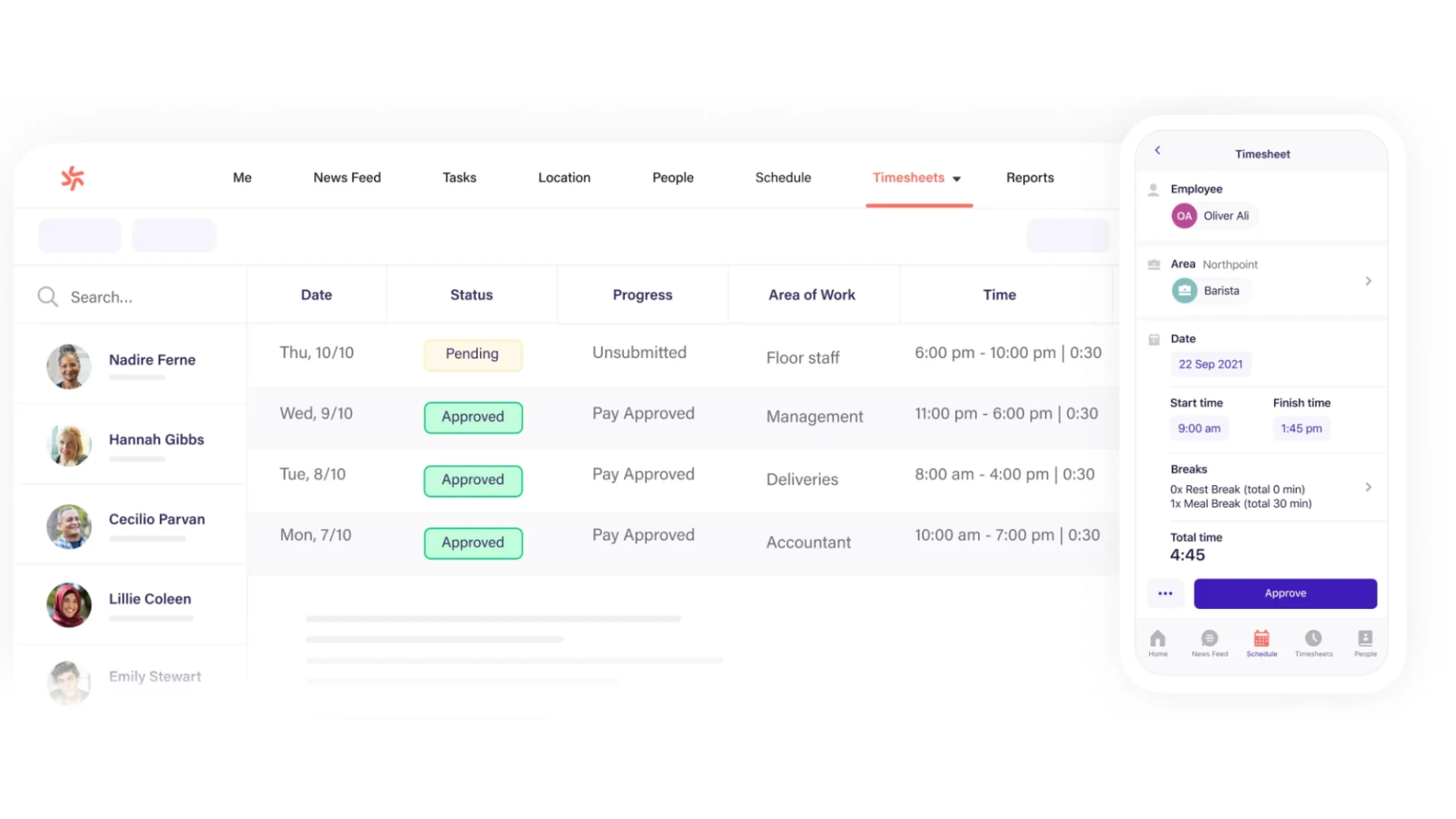 Deputy time tracking and attendance management