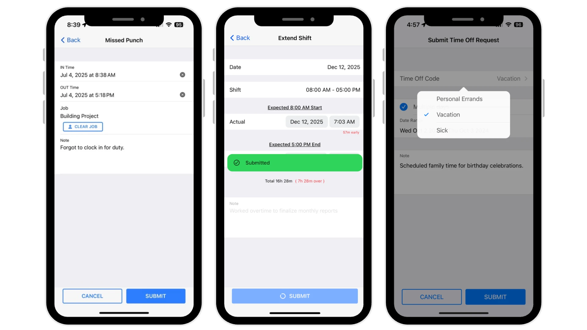 Fareclock missed punches and time-off requests Fareclock missed punches and time-off request management