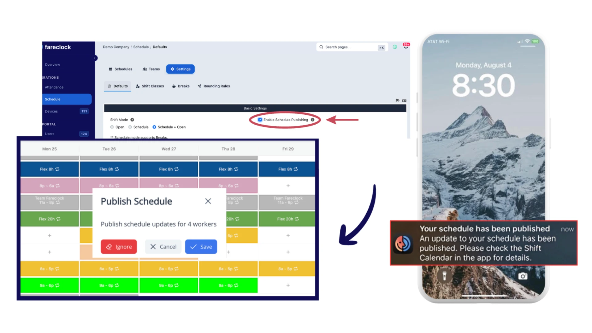 Fareclock push notifications Fareclock real-time push notifications for schedule changes