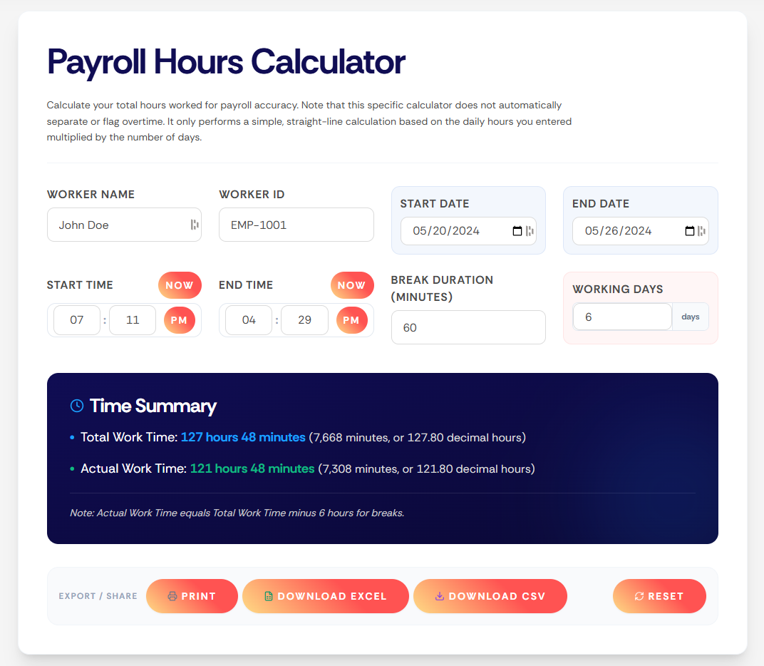 payroll calculator