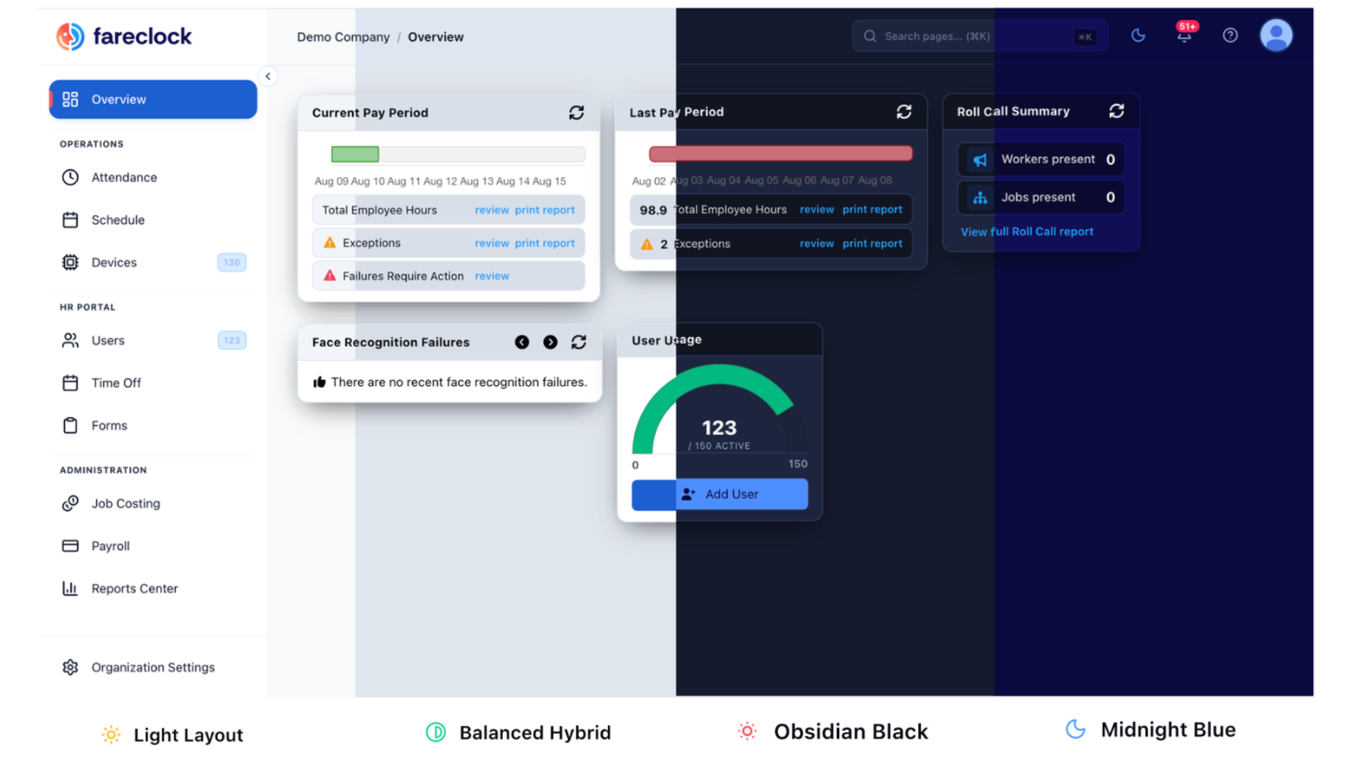 5 Fareclock new theme selector