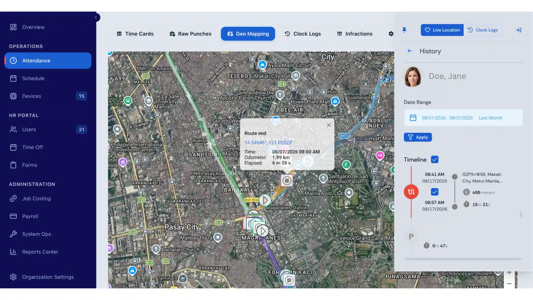 fareclock-06 Track Workers Across Multiple Job Sites