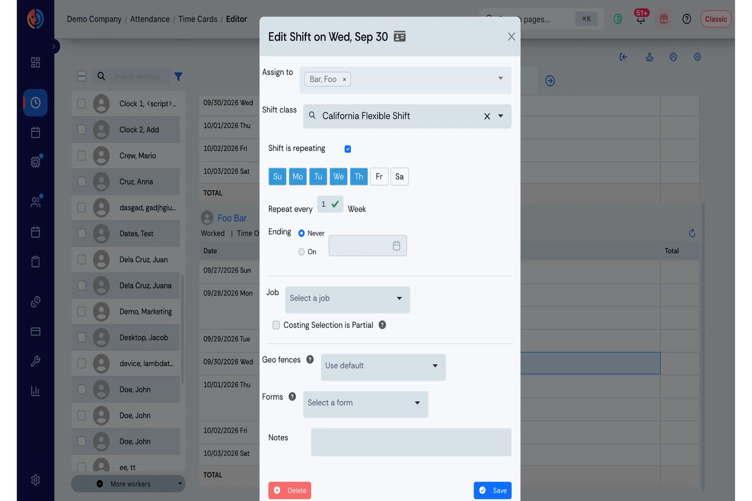 fareclock-screenshot-3 Fareclock Edit Shift on Time Card