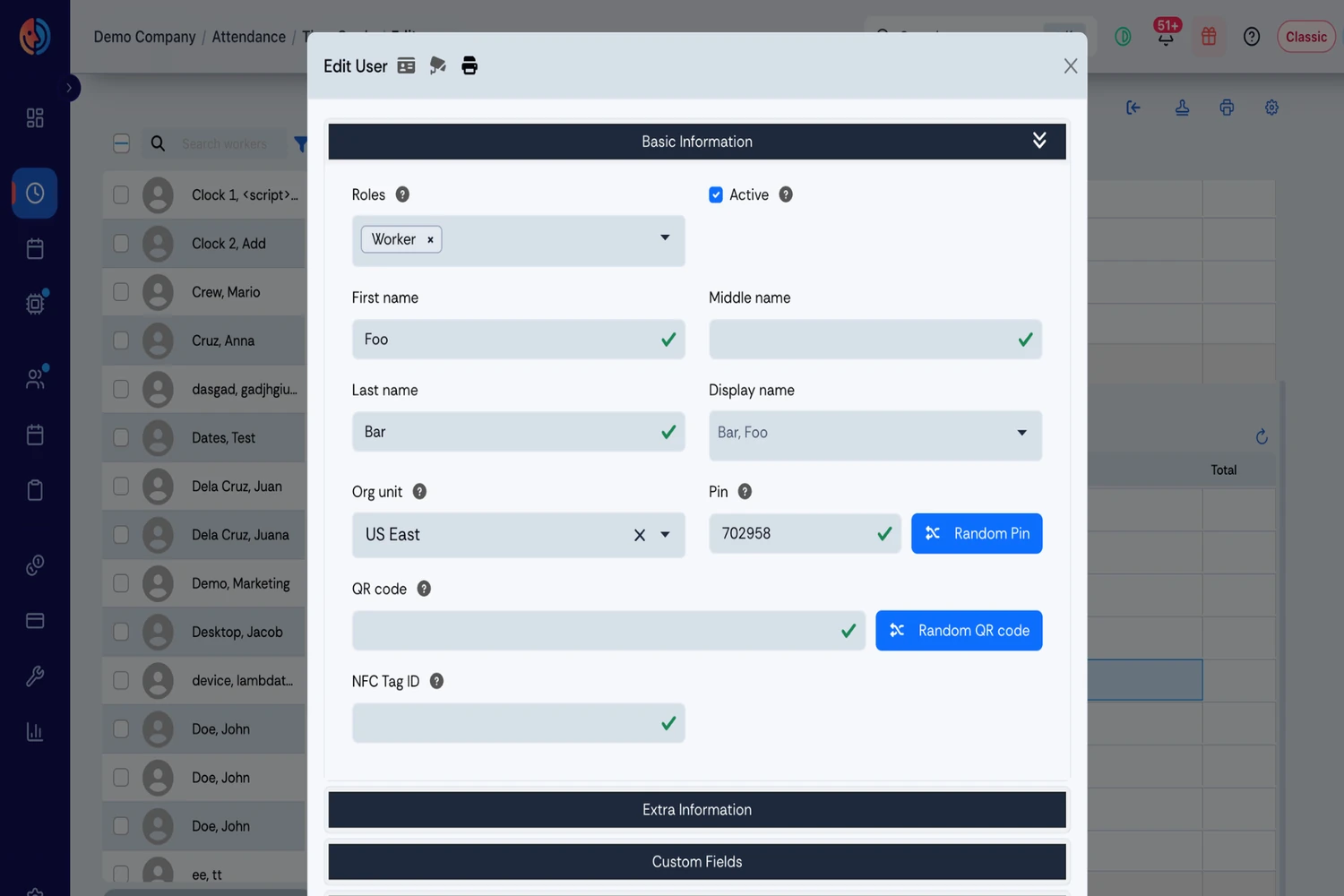 fareclock-screenshot-5 Fareclock Edit User Profile on Time Card