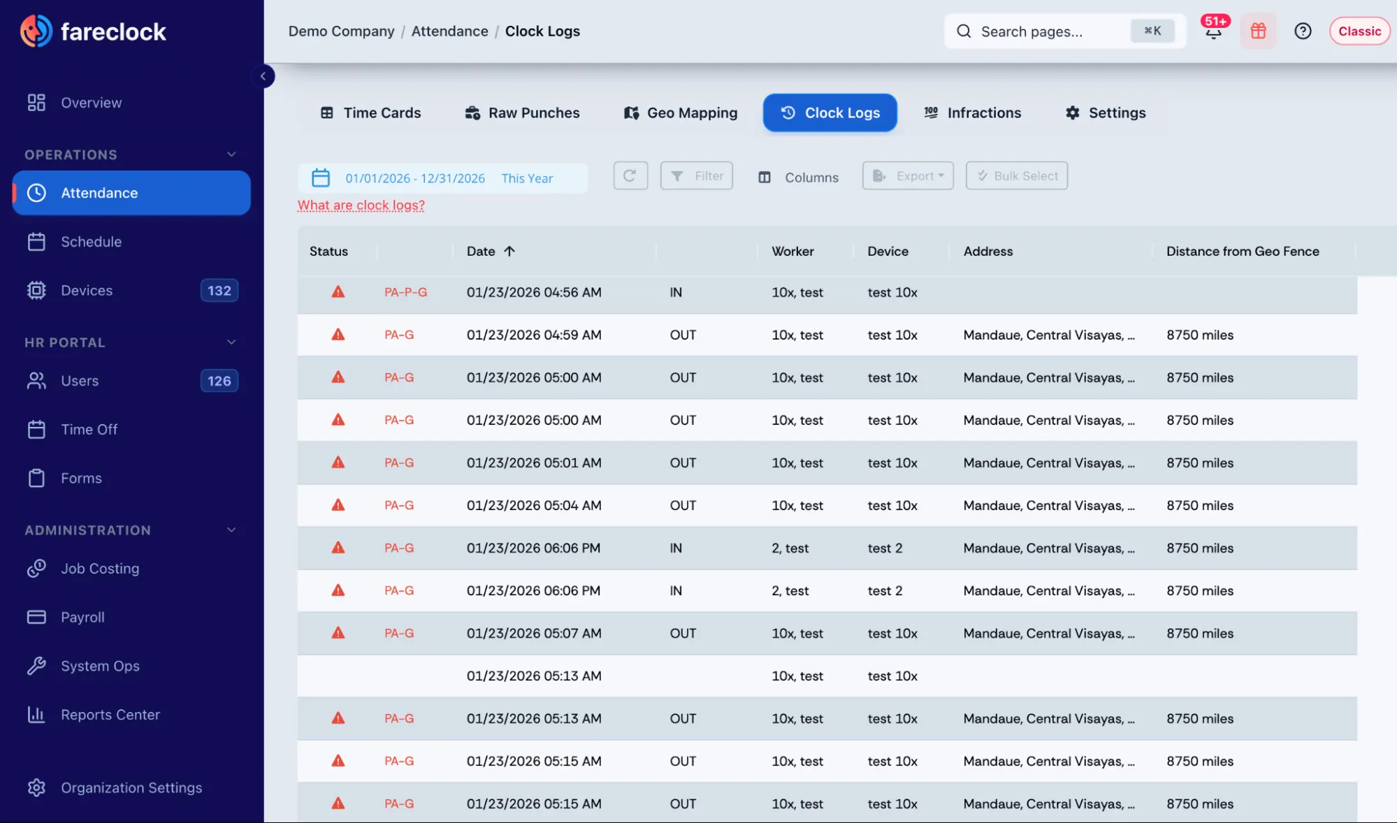 fareclock_screenshot_2 Fareclock's Clock Logs