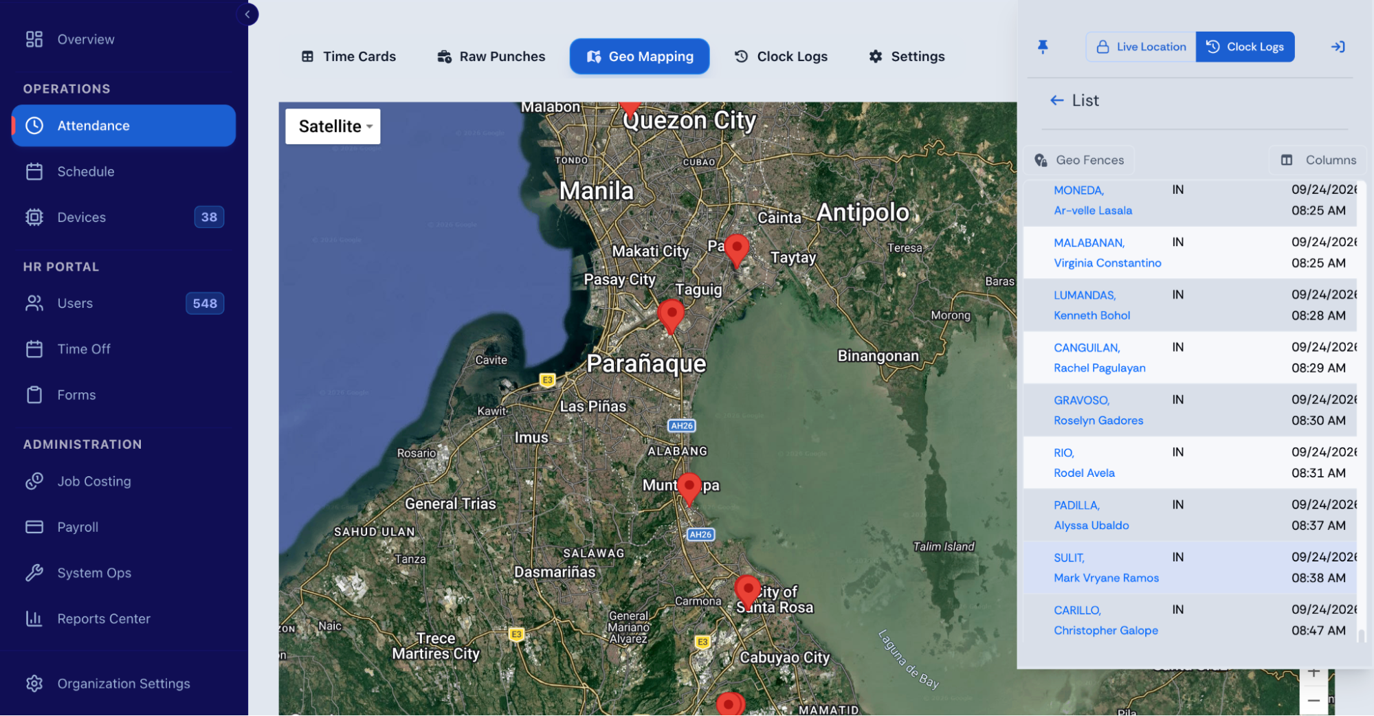 Fareclock Geo Mapping Clock Logs Fareclock Geo Mapping Clock Logs